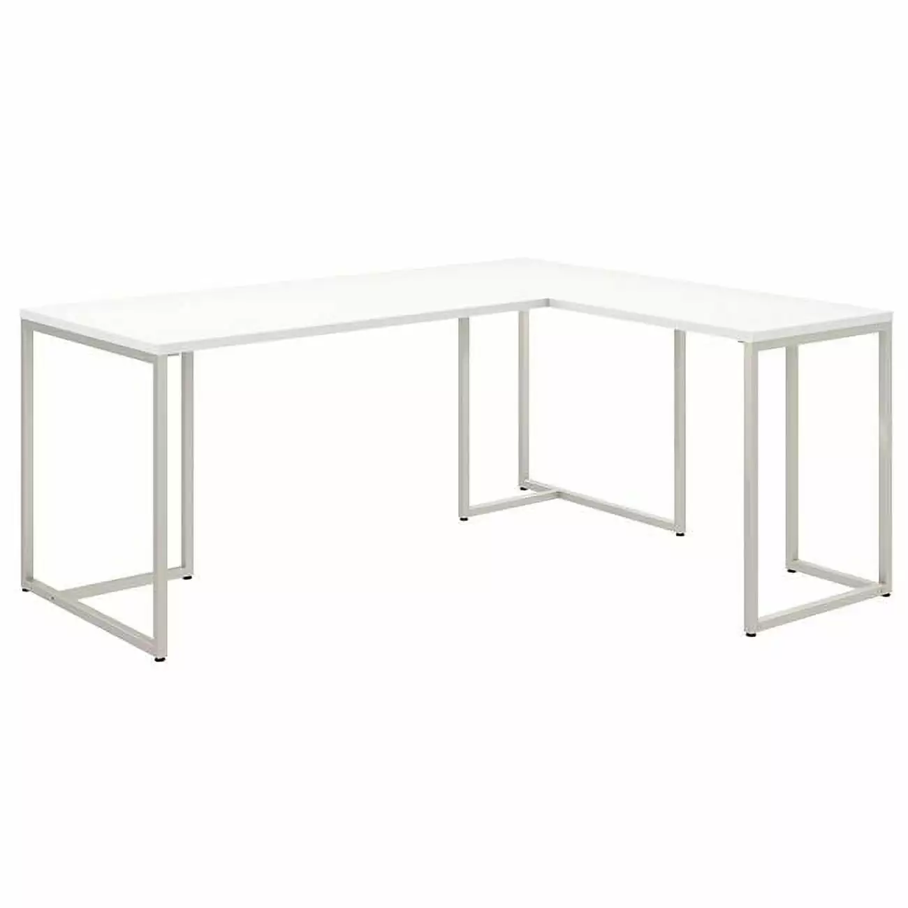72 Inch Method L-Shaped Desk 30 Inch Return White - Office Workstation SeatSolutions