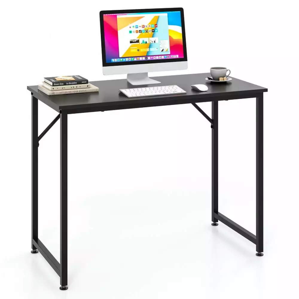 Spaco L Shaped Computer Desk and Writing Workstation Home and Office Black