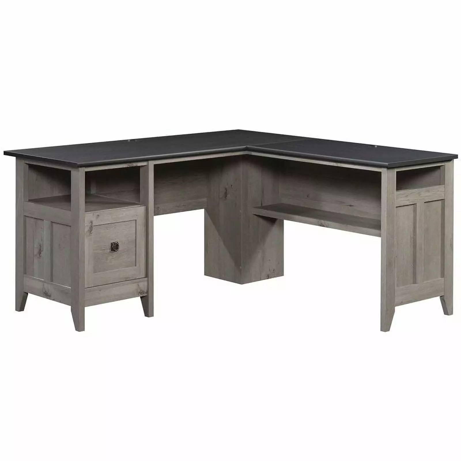 UrbanPro Farmhouse L-Shaped Computer Desk Oak - Engineered Wood Home Office Desk