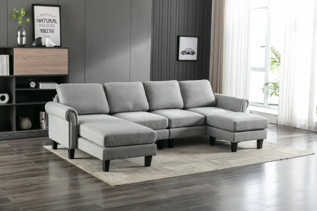 Coolmore U Influence Sectional Sofa Living Room Modern L-Shaped Couch coolmore w-395