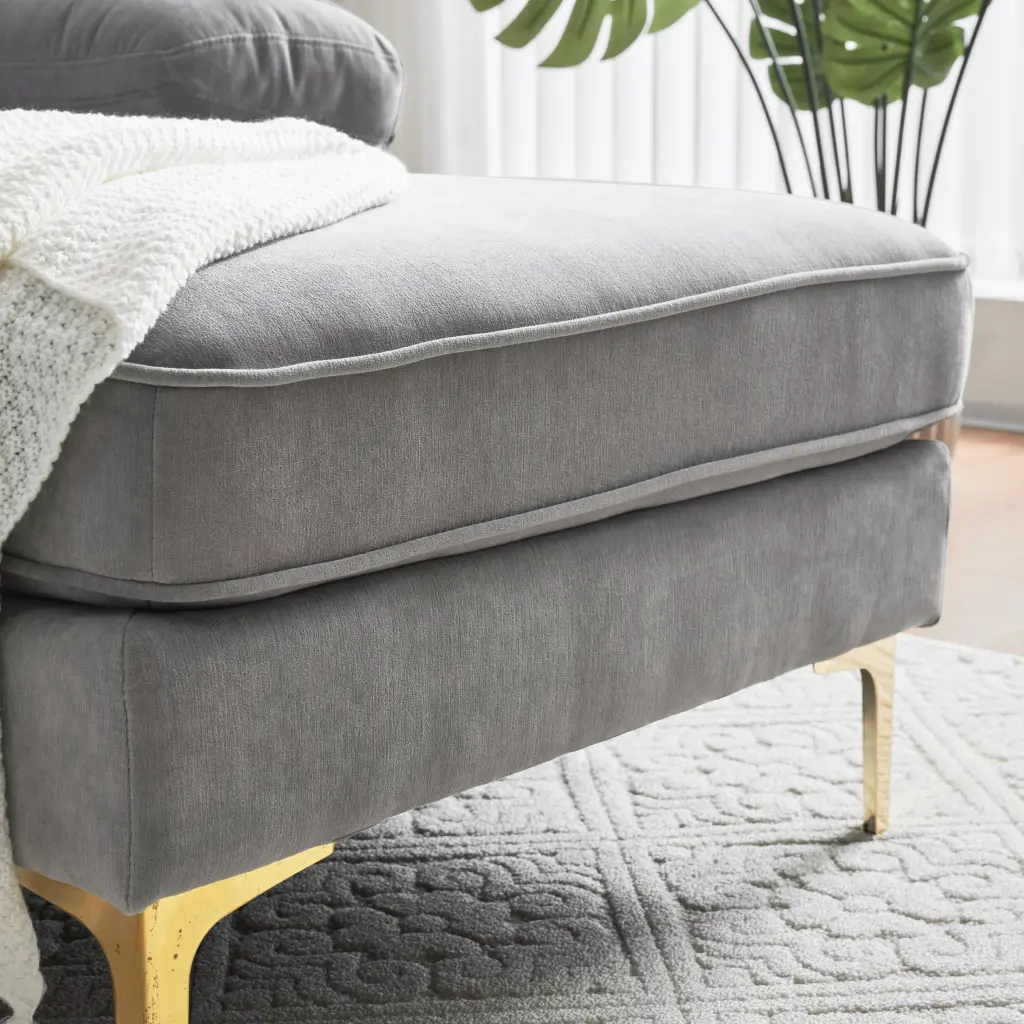 83 Inch Modern Sectional Sofa Velvet L Shaped Couch Living Room Lounge Furniture rnb