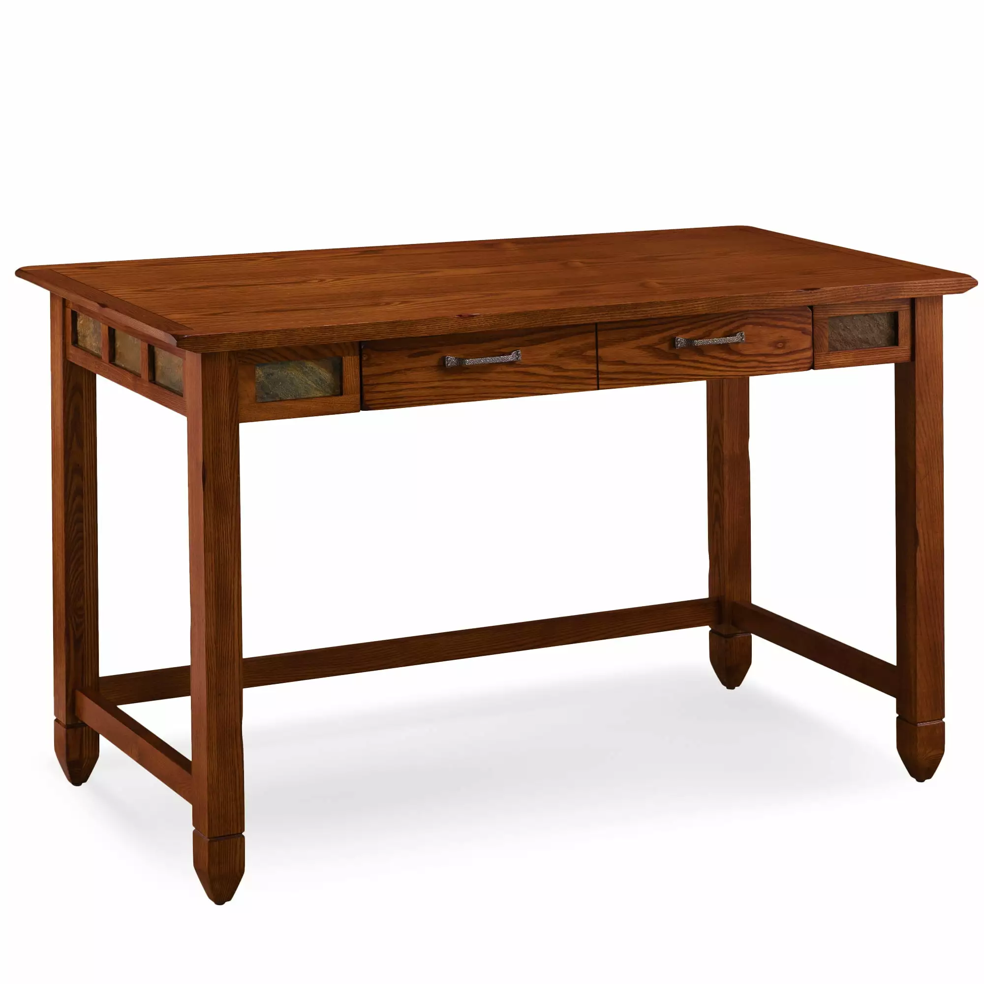 Leick Home Rustic Slate Laptop Desk Distressed Autumn Compact Workstation Design House