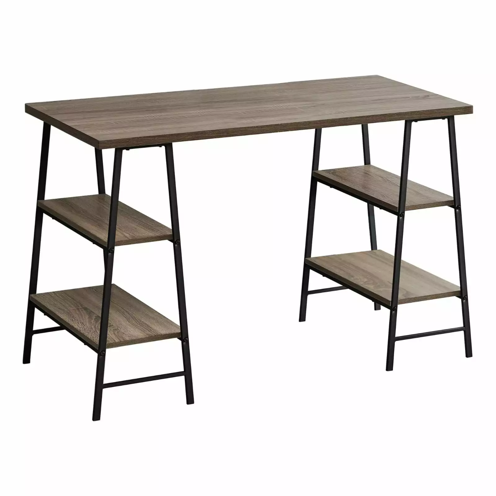 Monarch Specialties Computer Desk Home Office Laptop Storage Shelves 48L Work Brown Laminate