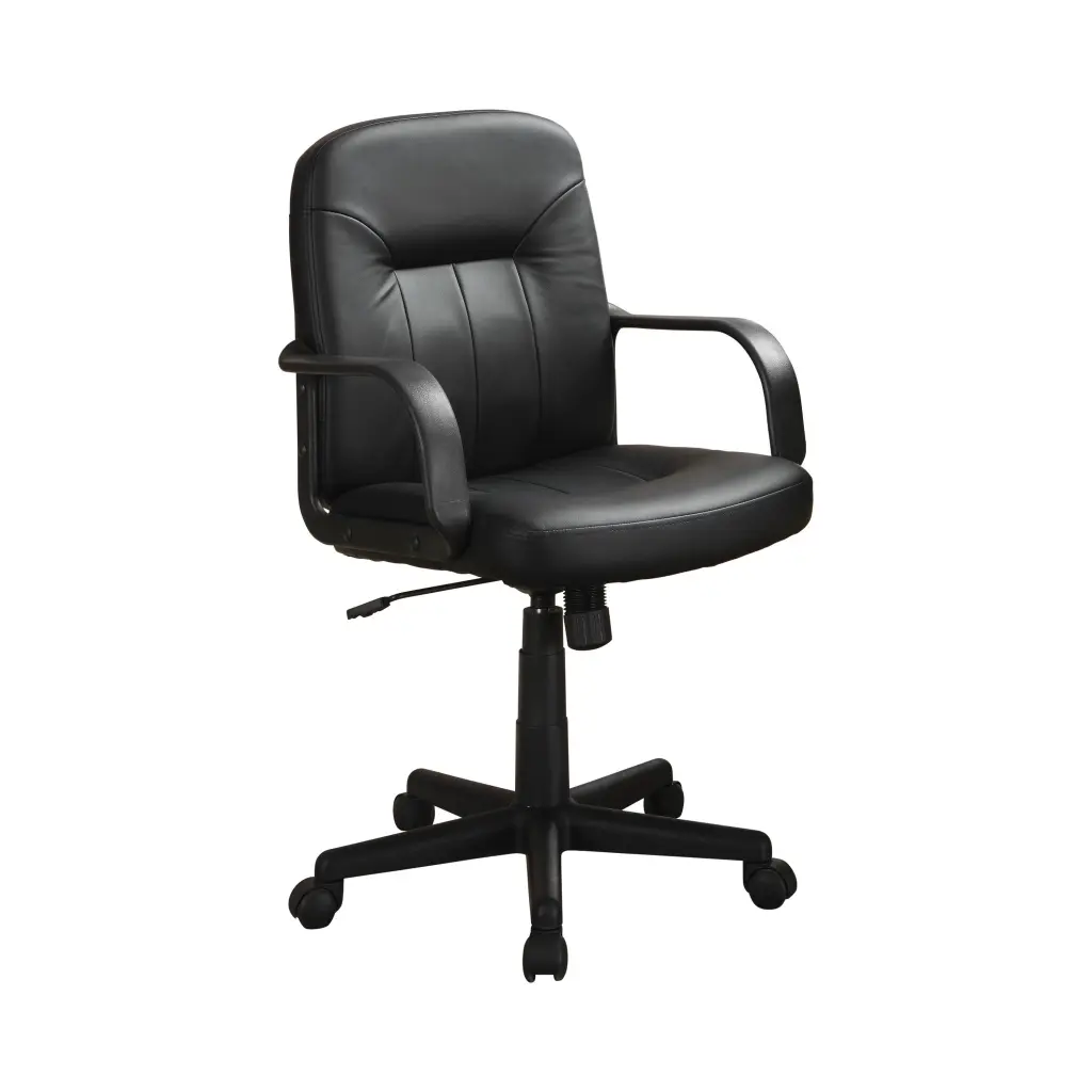 Medium Back Office Leather Chair Black Polyurethane royal hampton