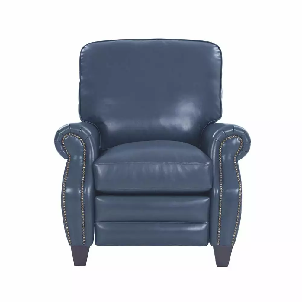 Barcalounger Briarwood Recliner Marisol Blue All Leather Upholstery