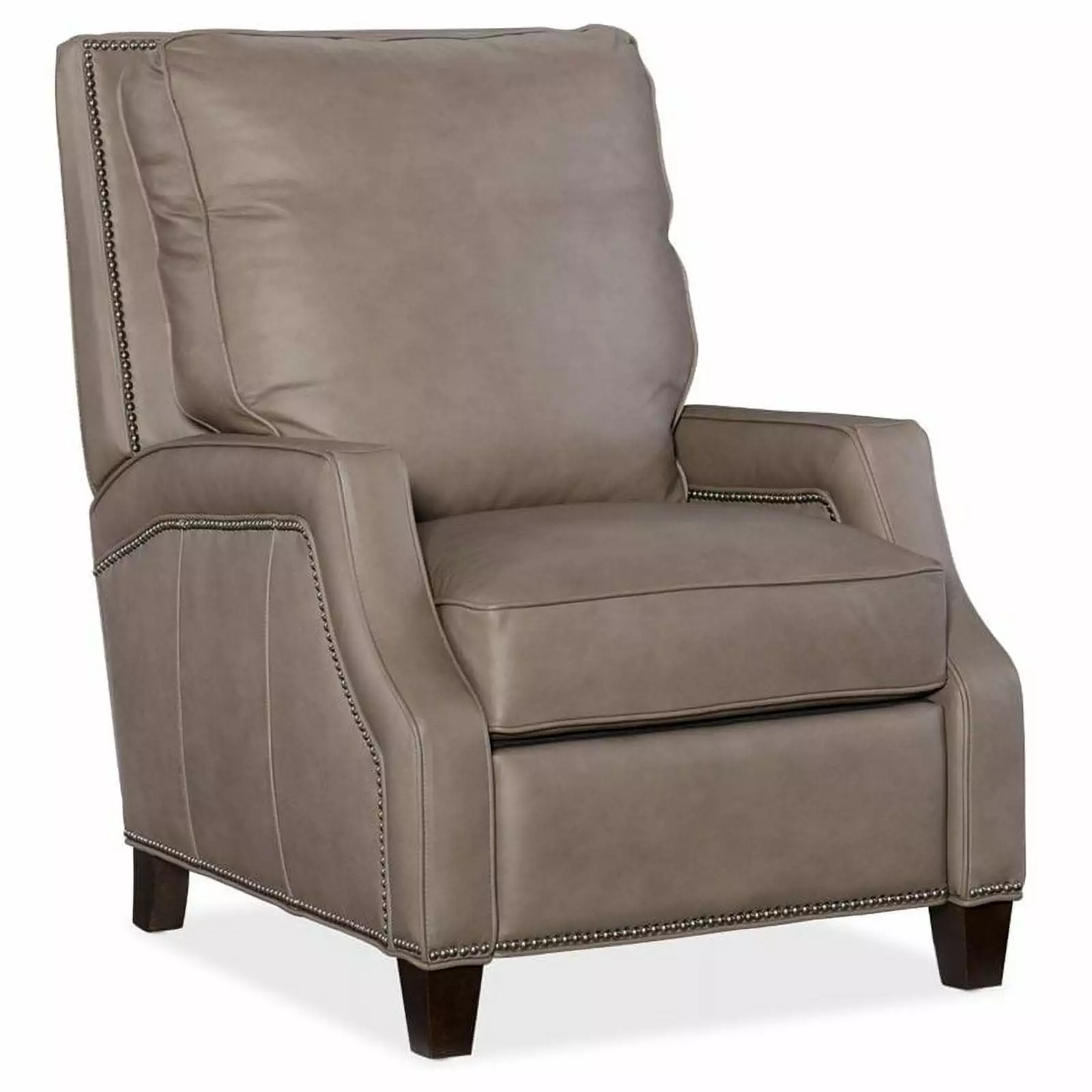 Bowery Hill Contemporary Leather Recliner Beige and Natchez Brown Modern Design