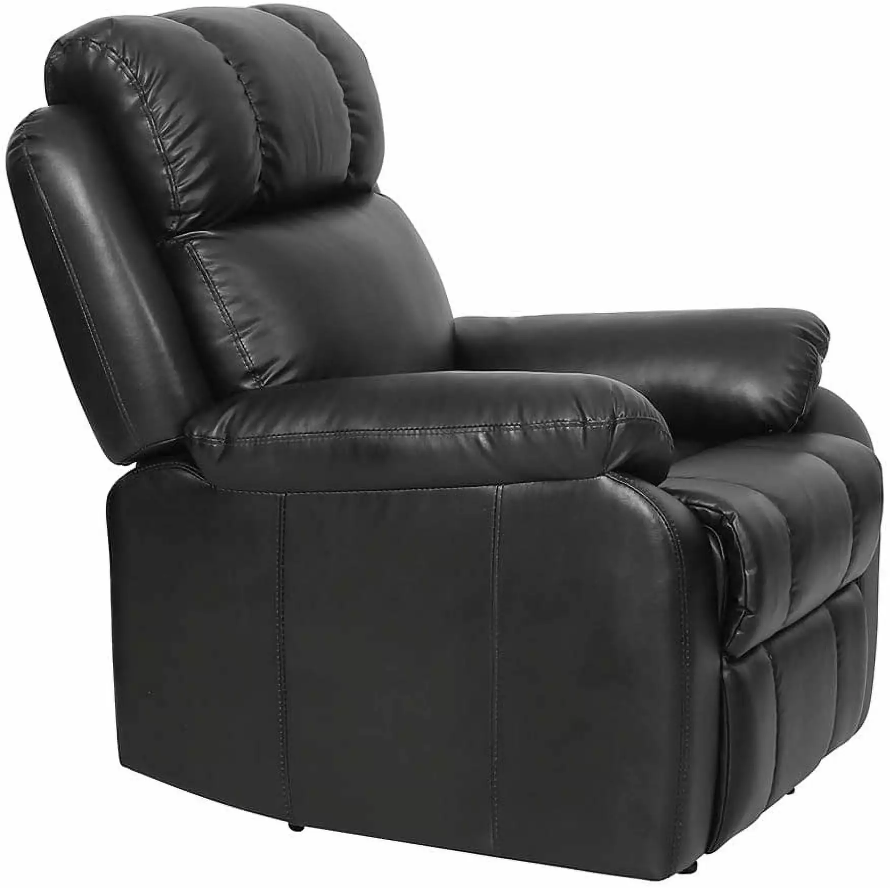 FDW Leather Recliner Black