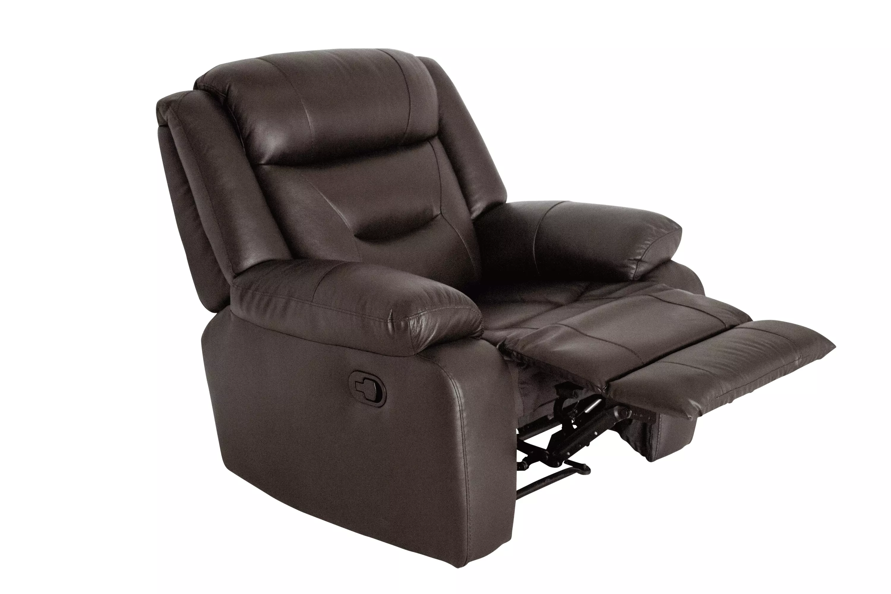 Shelton Brown Top Grain Leather Manual Recliner Classic Decor Go Green Woods