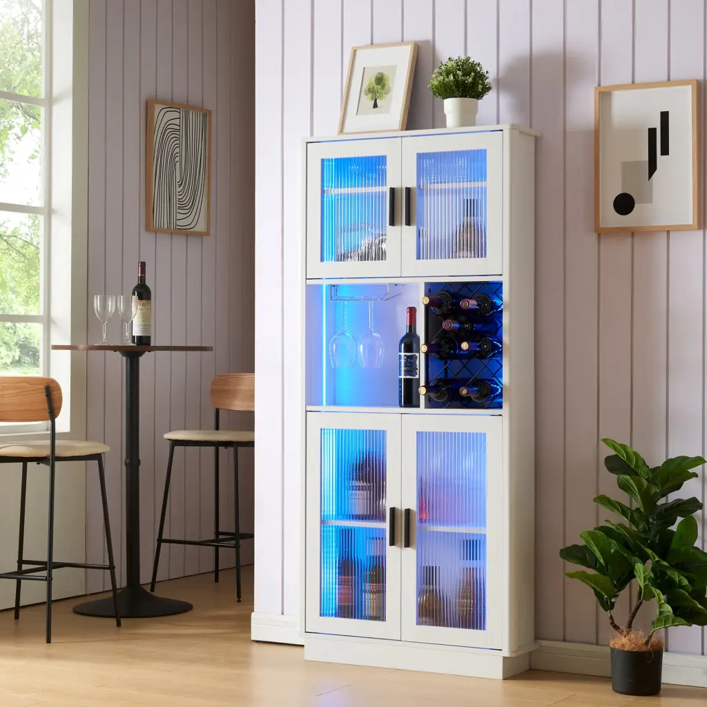 Led Wine Bar Cabinets Wine Rack Wine Bottle Rack Storage Cabinet memory valley