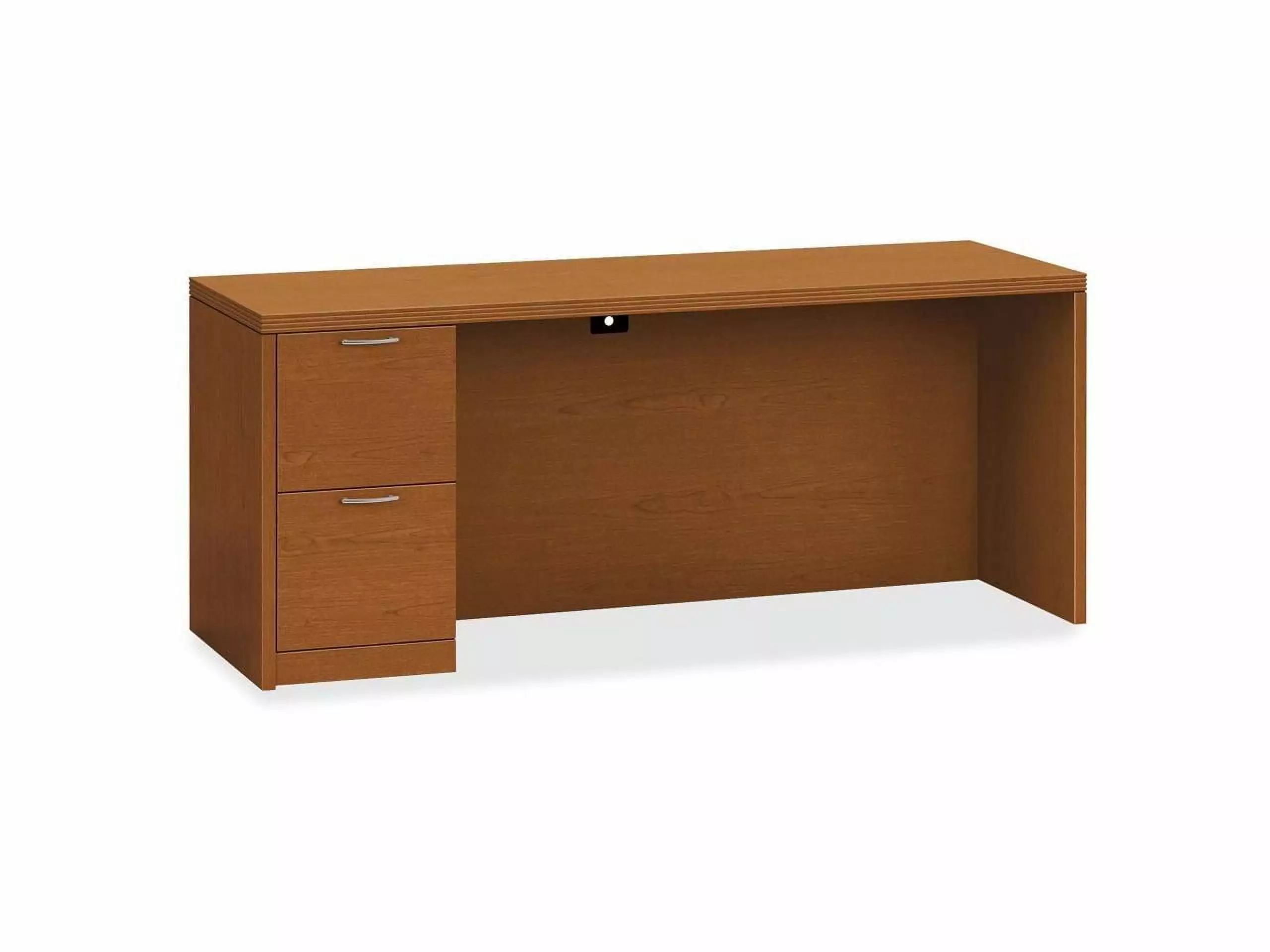 Left Pedestal Credenza 72x24x29-1/2 Bourbon Cherry Office Storage Desk HON