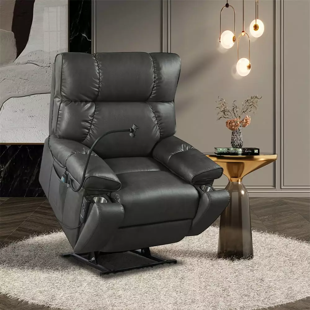180 Lay Flat Power Lift Recliner Chair 2 Motors Massage and Heat Elderly ARCTICSCORPION