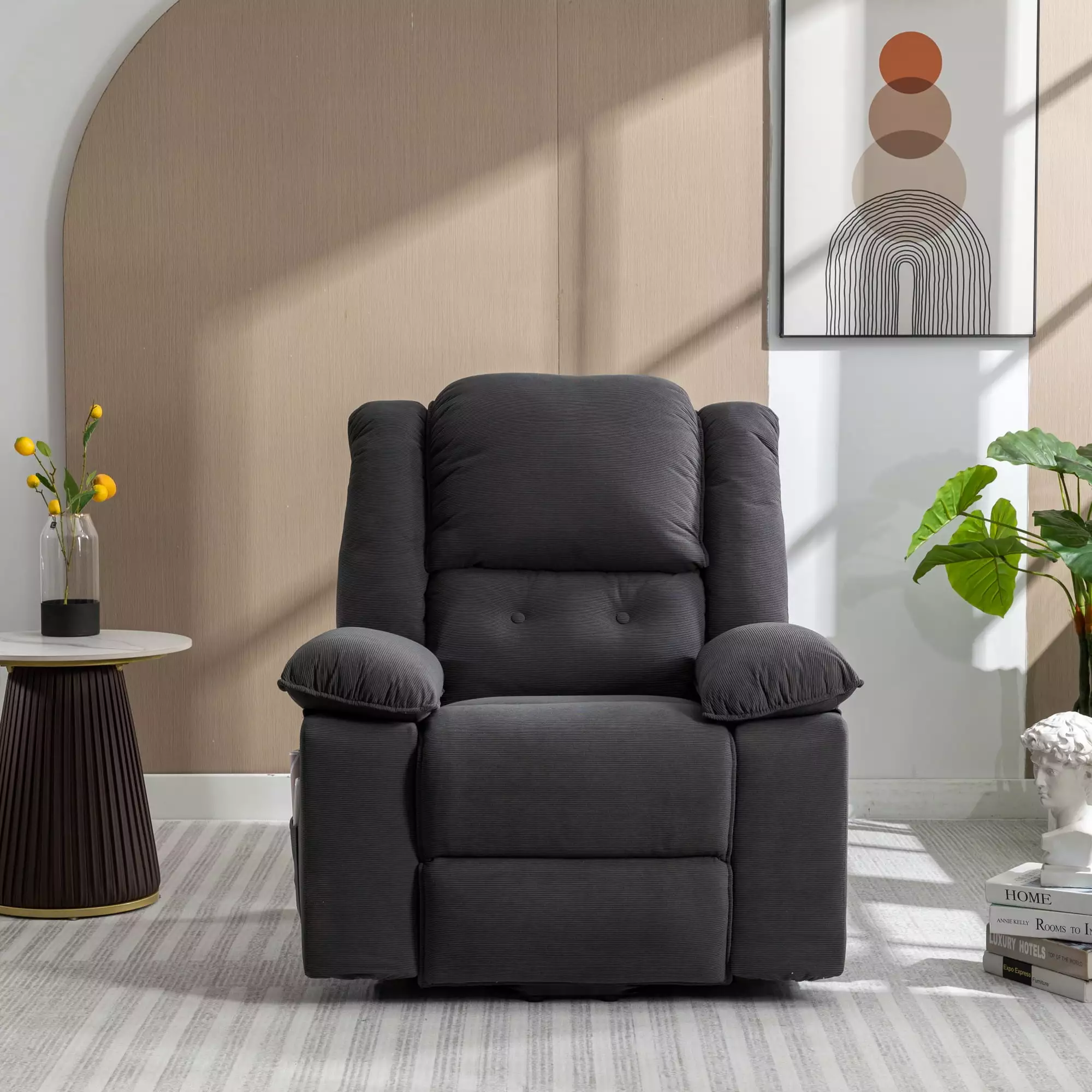 CoSoTower Massage Recliner Power Lift Chair Elderly Adjustable Massage and Heating Gray