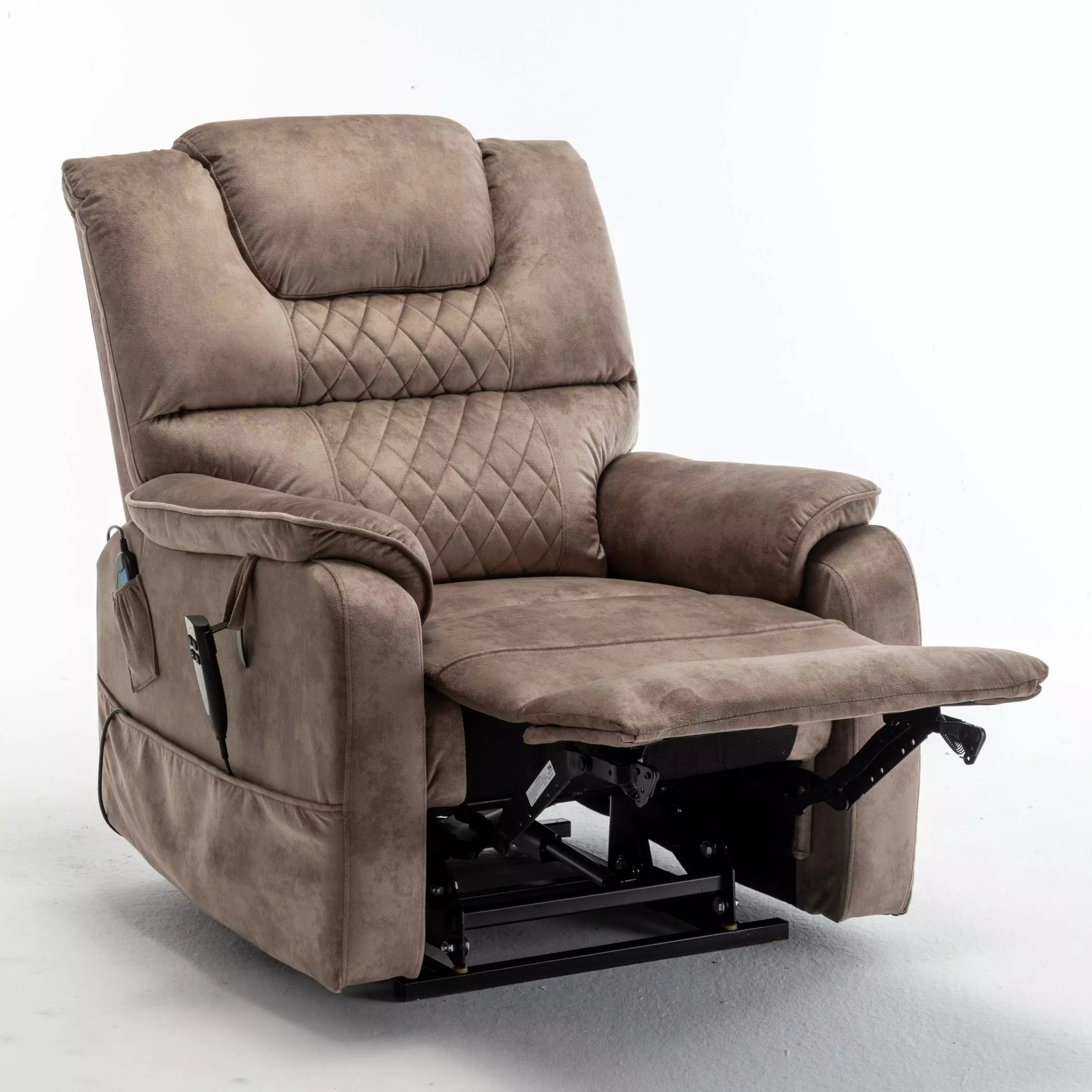Eriga Power Lift Recliner Chair 180 Degree Lying Flat Position Brown Go Green Woods