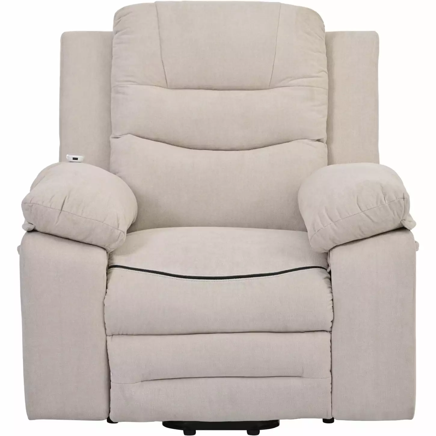 Chic Beige Linen Massage Recliner Elderly Power Lift Adjustable Heating Side Pocket HATNOKIL