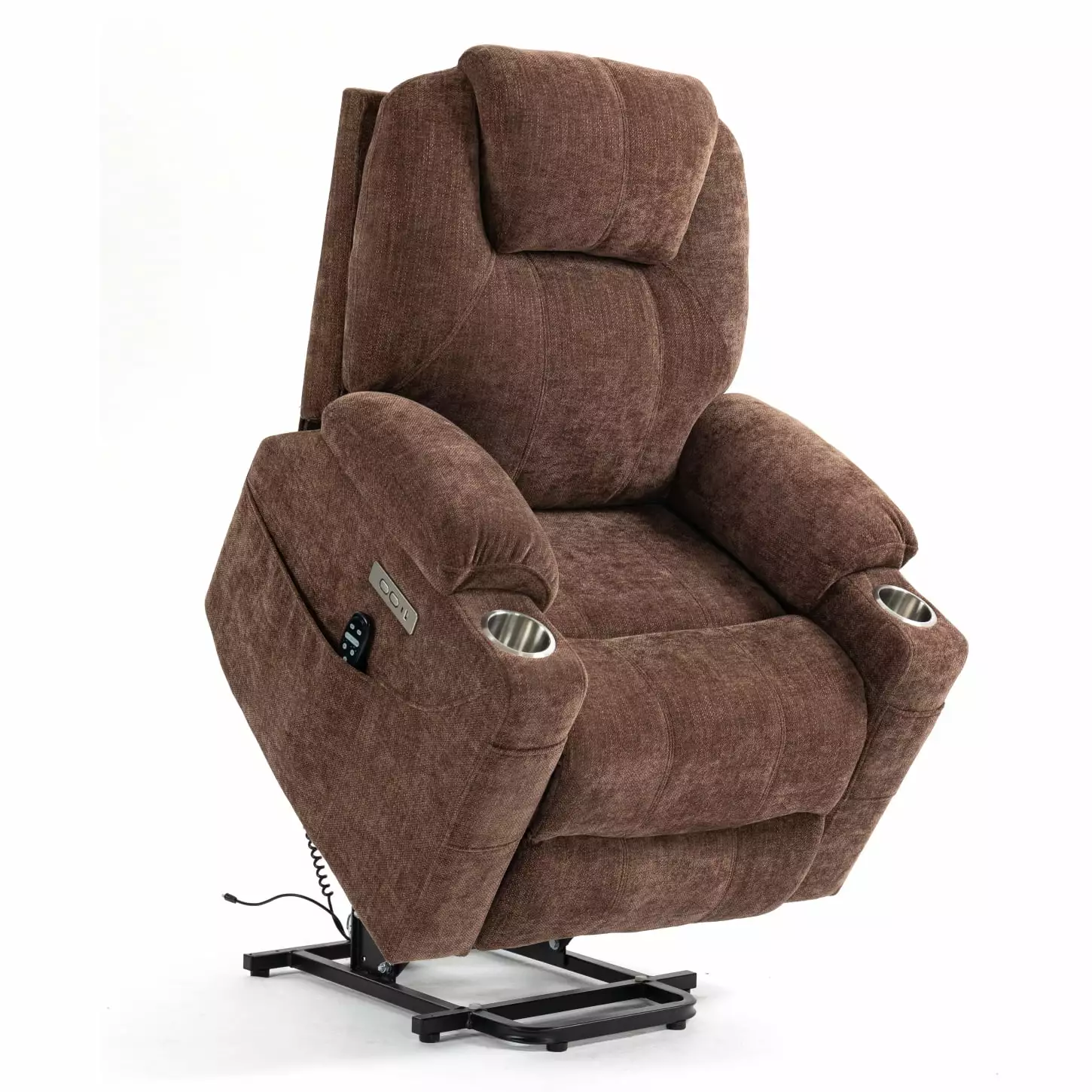 Okin Motor Power Lift Recliner Chair 8-Point Vibration Massage Lumbar Heating USB Ports HATNOKIL