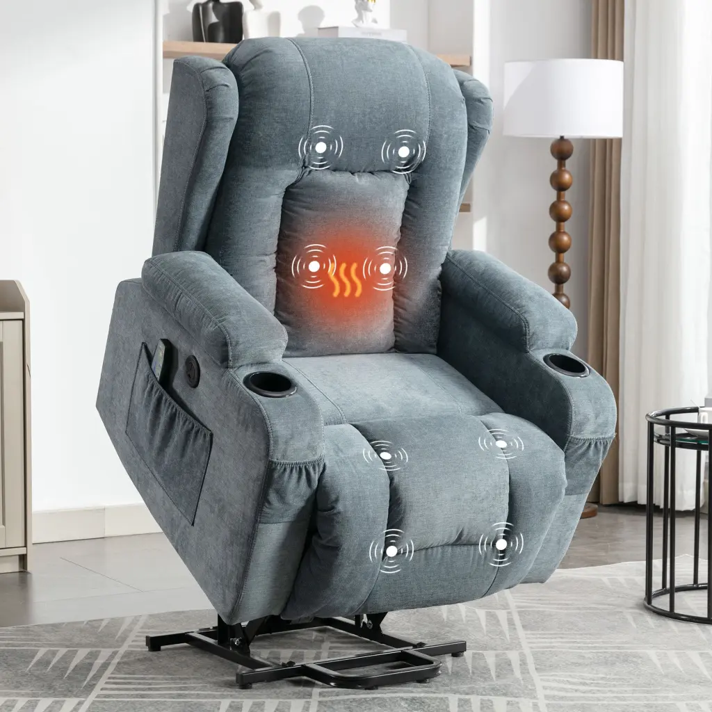 Power Lift Recliner Chair Elderly Heat And Massage vanbow