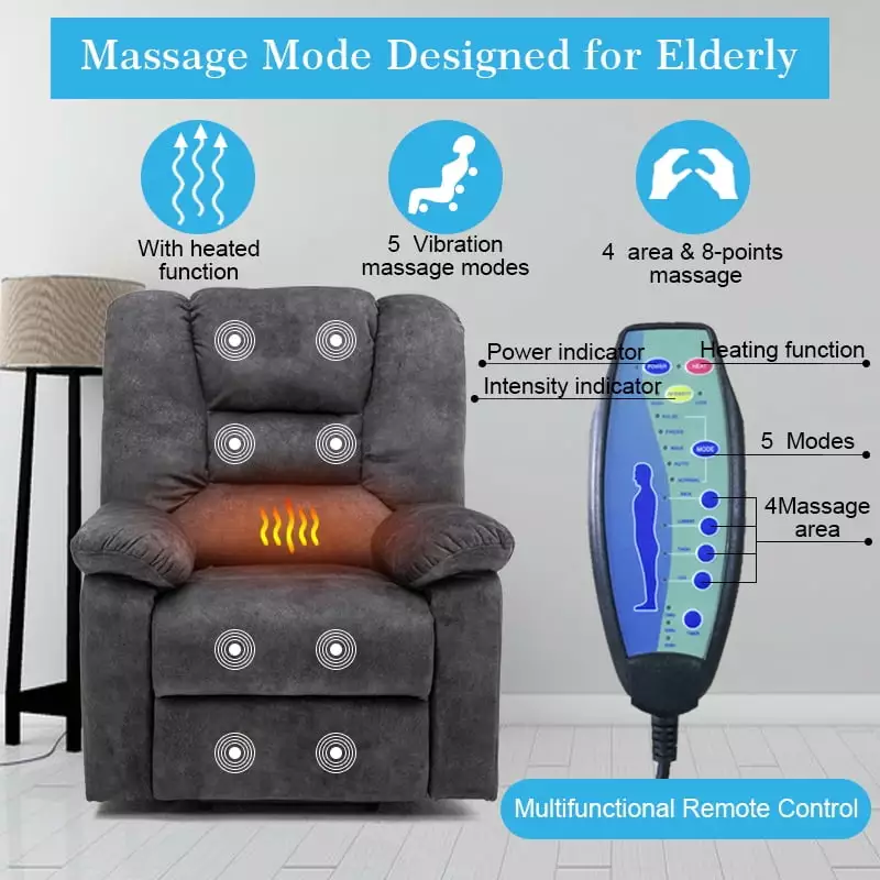 Lift Chair Recliner Elderly Power Electric Reclining Sofa Chair Living Room Furniture Wobythan