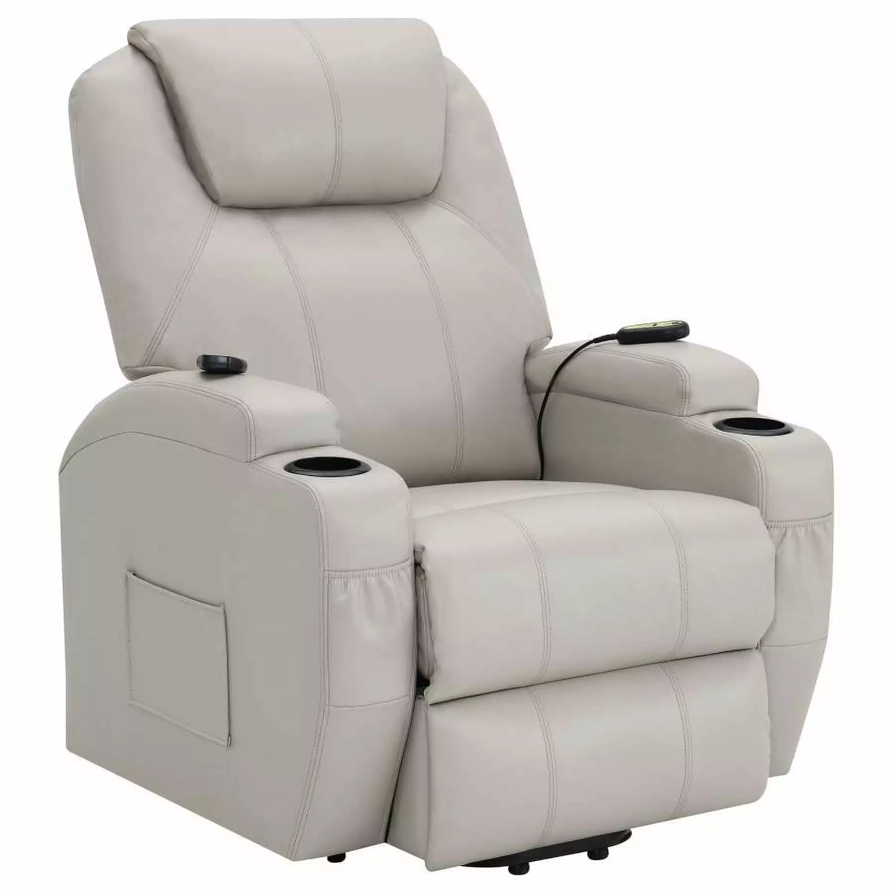 Sanger Upholstered Power Lift Recliner Chair Massage Champagne Coaster Company