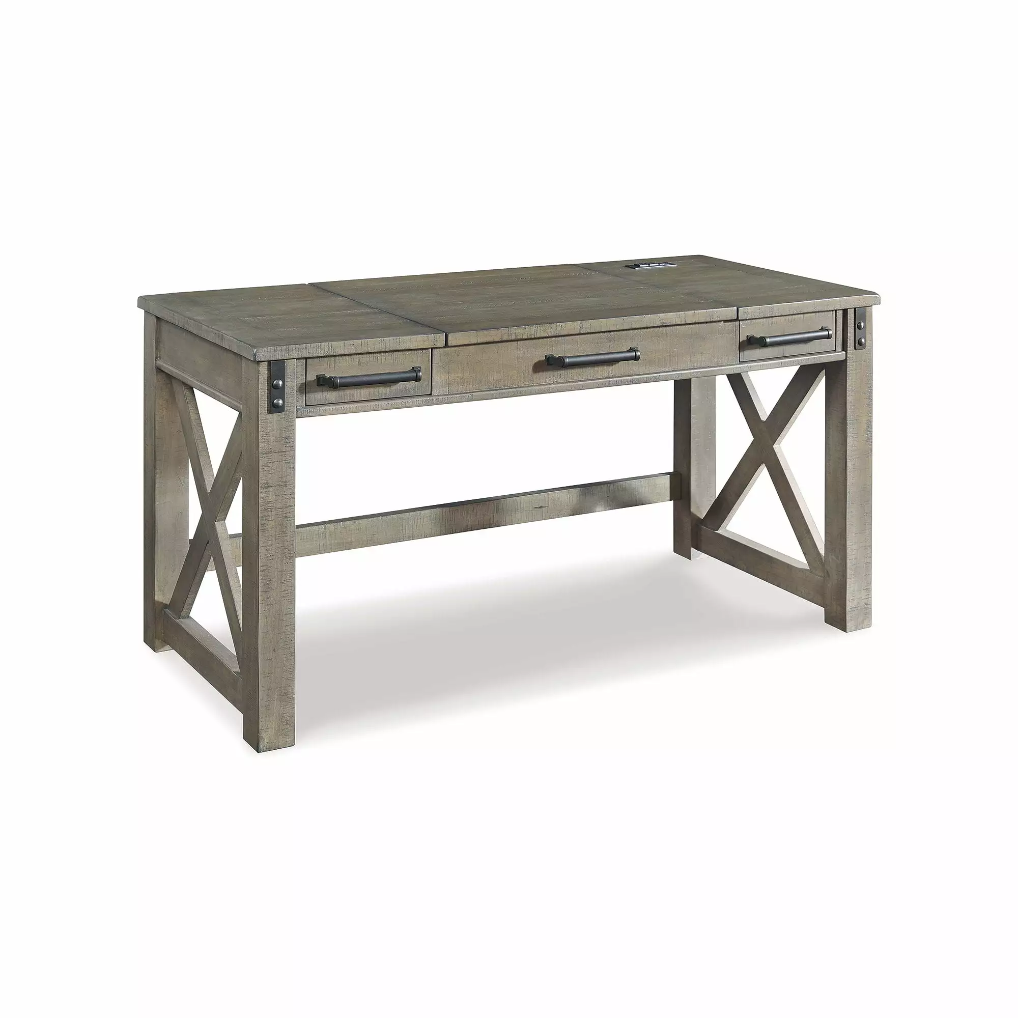 Signature Design Ashley Casual Aldwin Home Office Lift Top Desk Gray Space Saving Desk