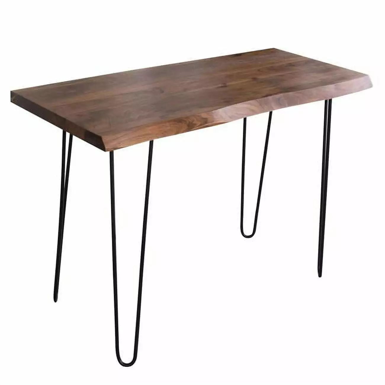 AmeriHome Acacia Wood Live Edge Desk Cherry Stain Brown & Tan