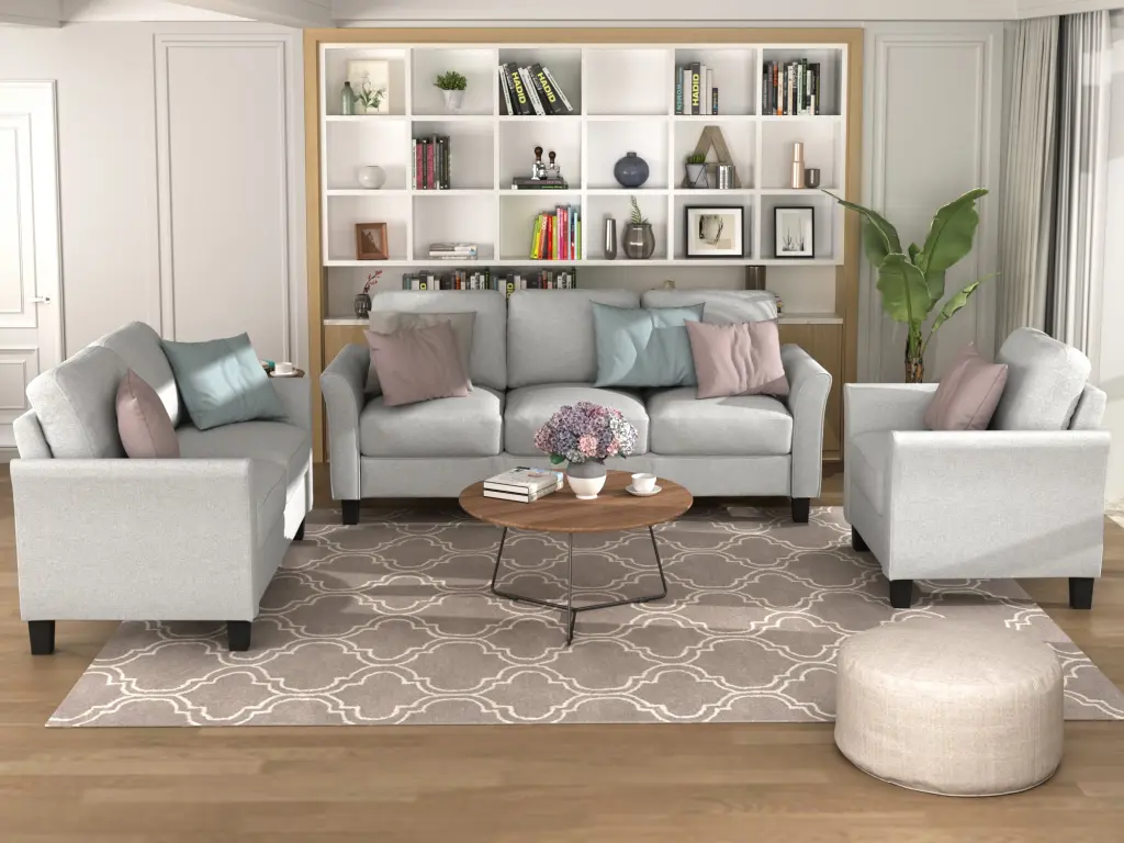 Living Room Sets Furniture Armrest Sofa Single Chair Sofa Loveseat Chaise Lounge Set lucky furniture
