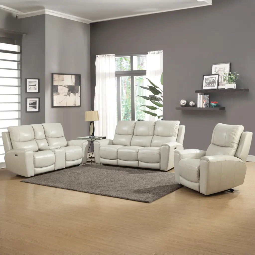 Laurel 3 Piece Living Room Set White Wood Furniture steve silver furniture