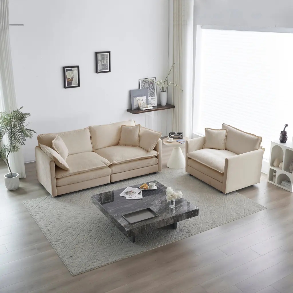2 Seater Loveseat And Chair Set 2 Piece Sofa & Chair Set ui furniture