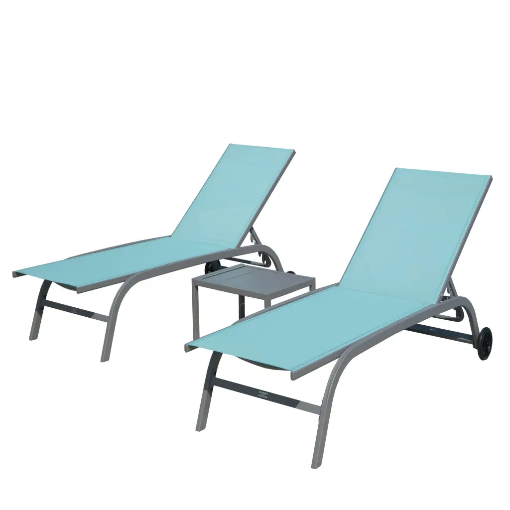 Chaise Lounge Outdoor Set 3 Lounge Chairs Outside Wheels crefise patio life