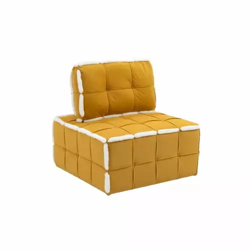 Deep Seat Armless Accent Single Lazy Sofa Lounge Arm Chair JUHOO