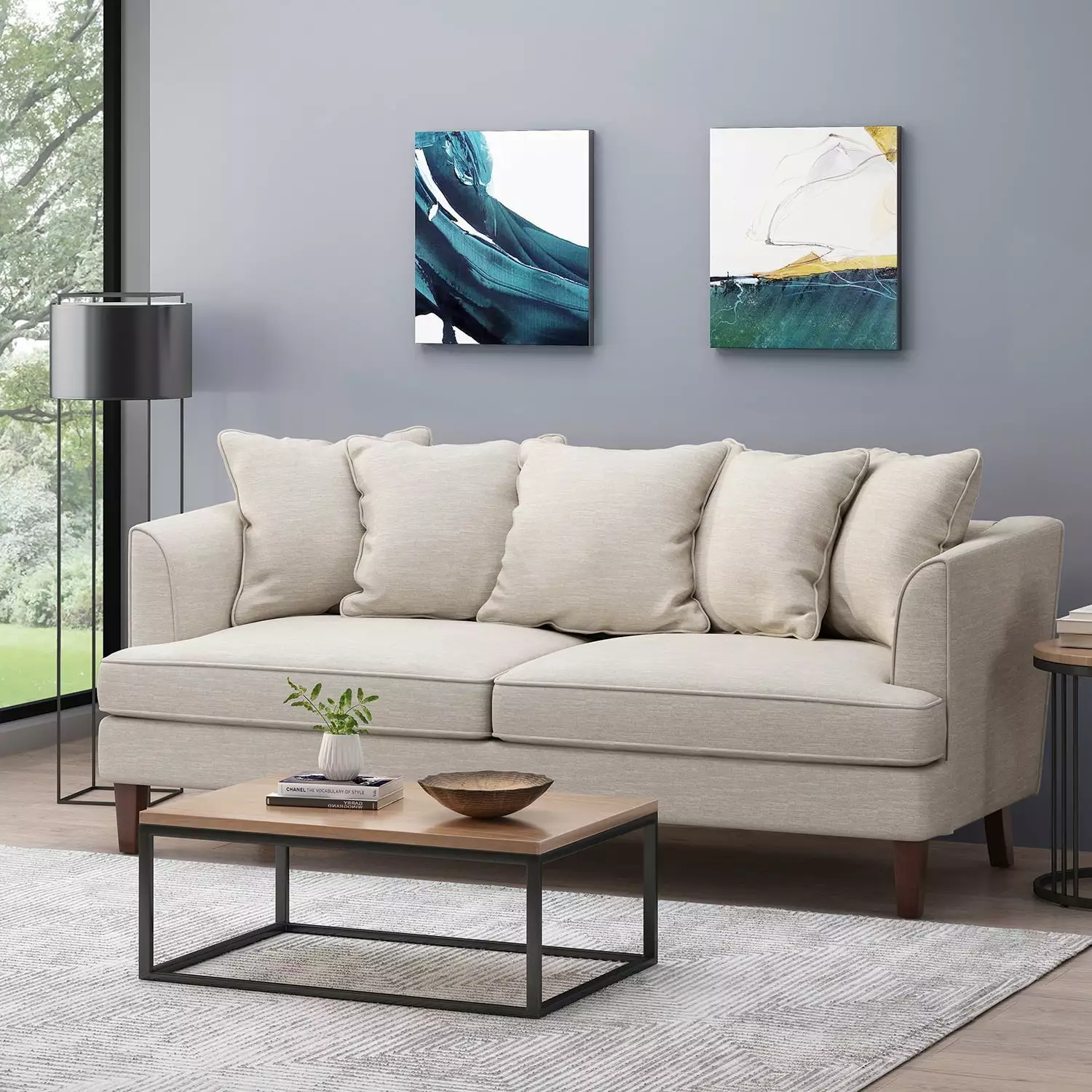 Yardi Yard Modern Living Room Recliner Sofa Detachable Cover, Easy to Install Loveseat Apartment and Office