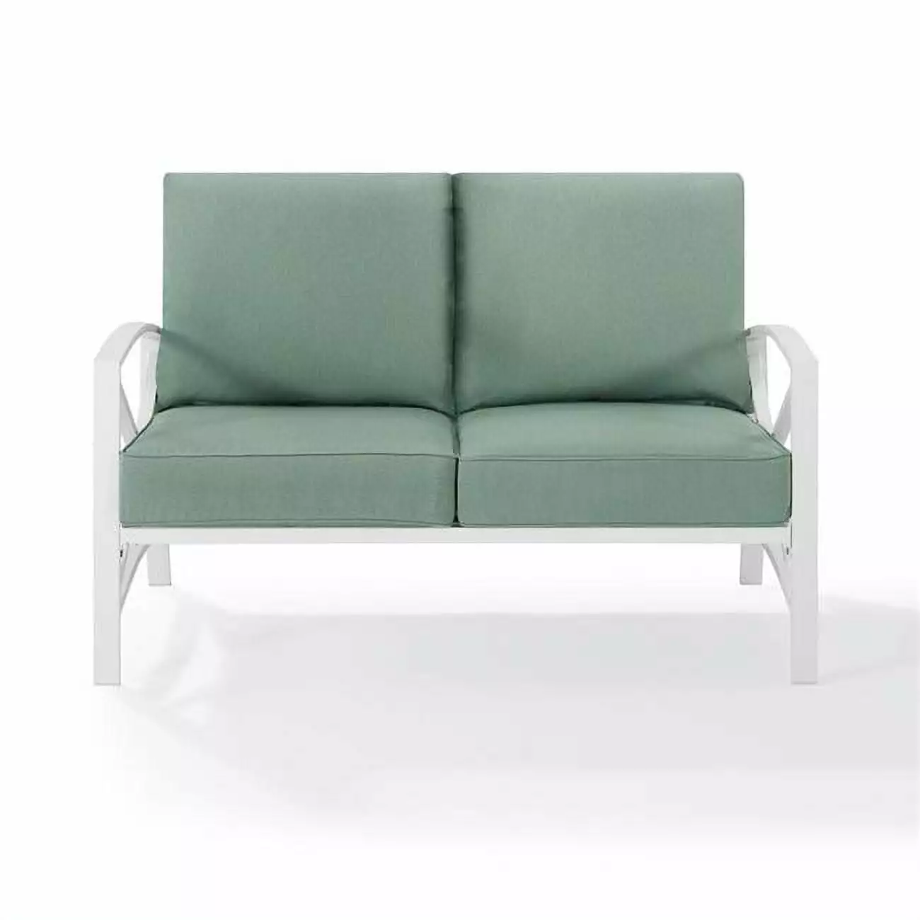 Kaplan Loveseat White Mist Cushion Covers - 30.5 x 54 x 33 . Modern Sofa KD Aparador