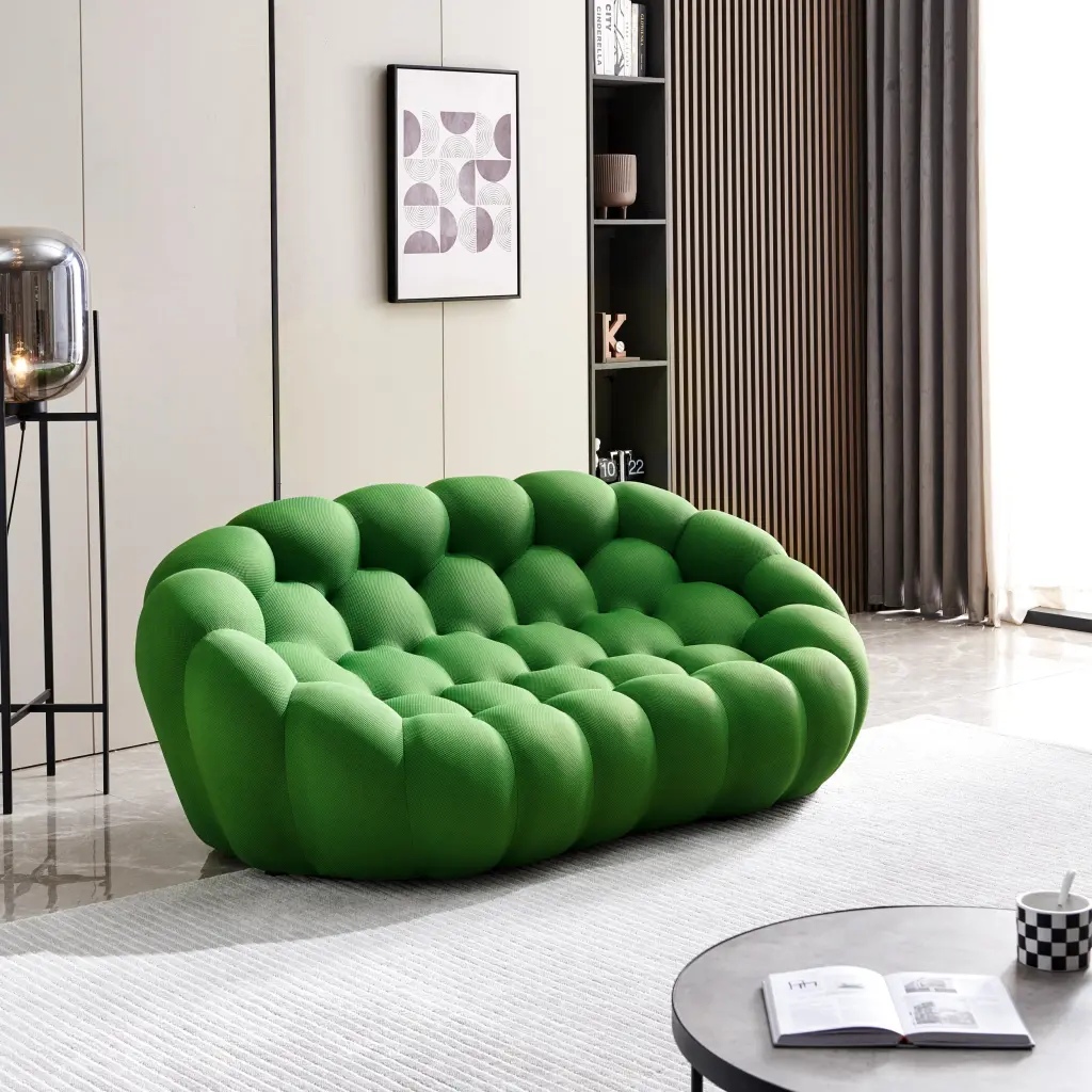 74.8 Inch Modern Loveseat Bubble Sofa Couch 2 Seater Upholstered modasi
