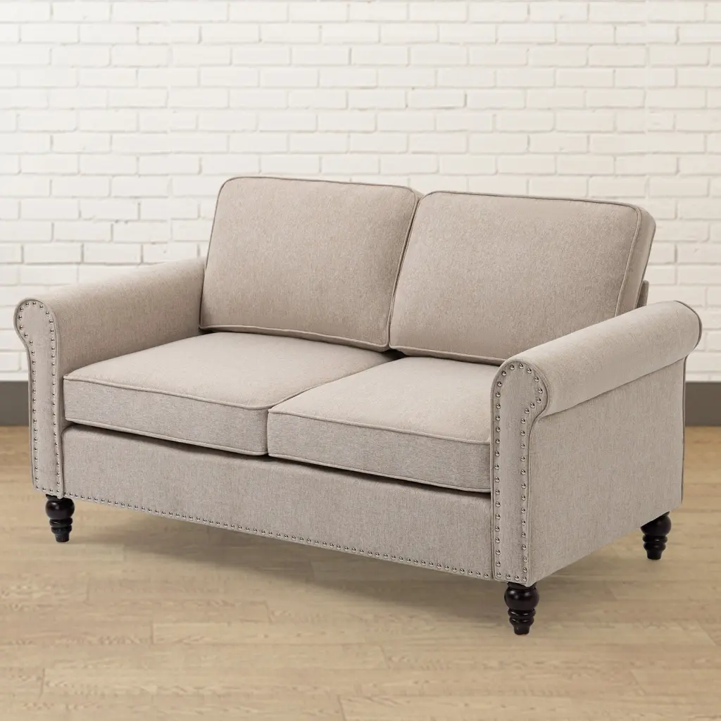 45 Inch 2 Seater Loveseat Sofa Mid Century Modern Couches Living Room rnb