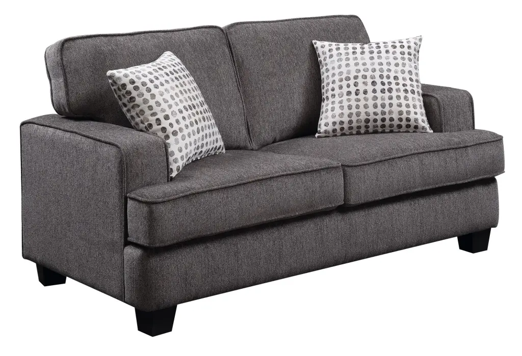 Andie Gray Loveseat Gray Foam Engineered Wood Small Spaces wallace - bay