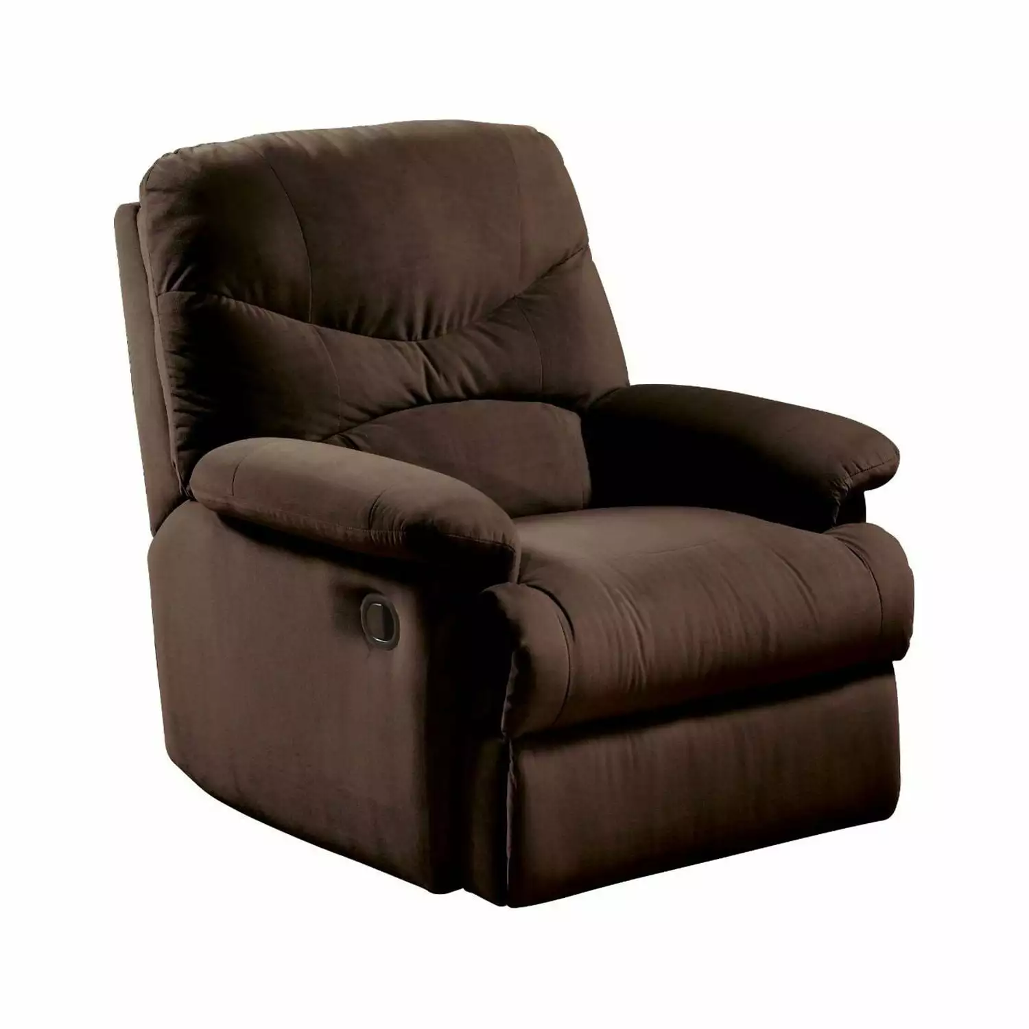 Comfortable Recliner Chair Chocolate Brown Microfiber Upholstery - Cozy Living Room Seat Fast Furnishing