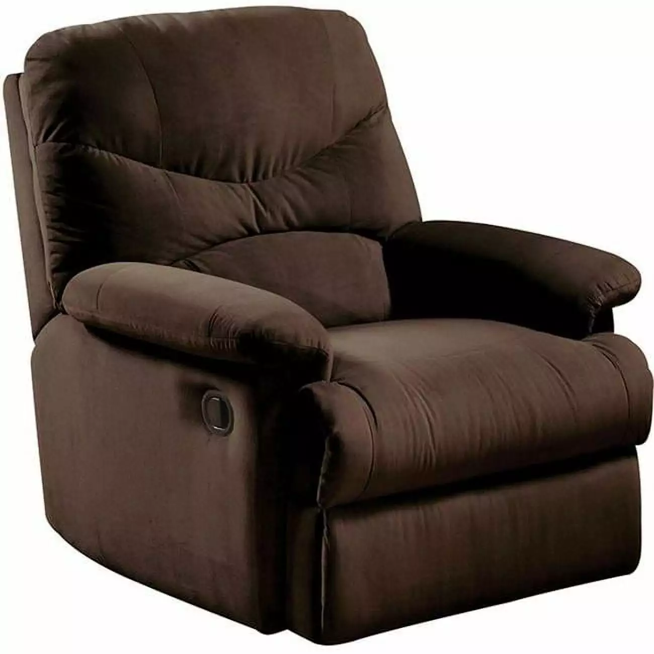 34.65 x 35.04 x 39.76 Chocolate Upholstered Motion Recliner - Spacious Living Room Chair HomeRoots