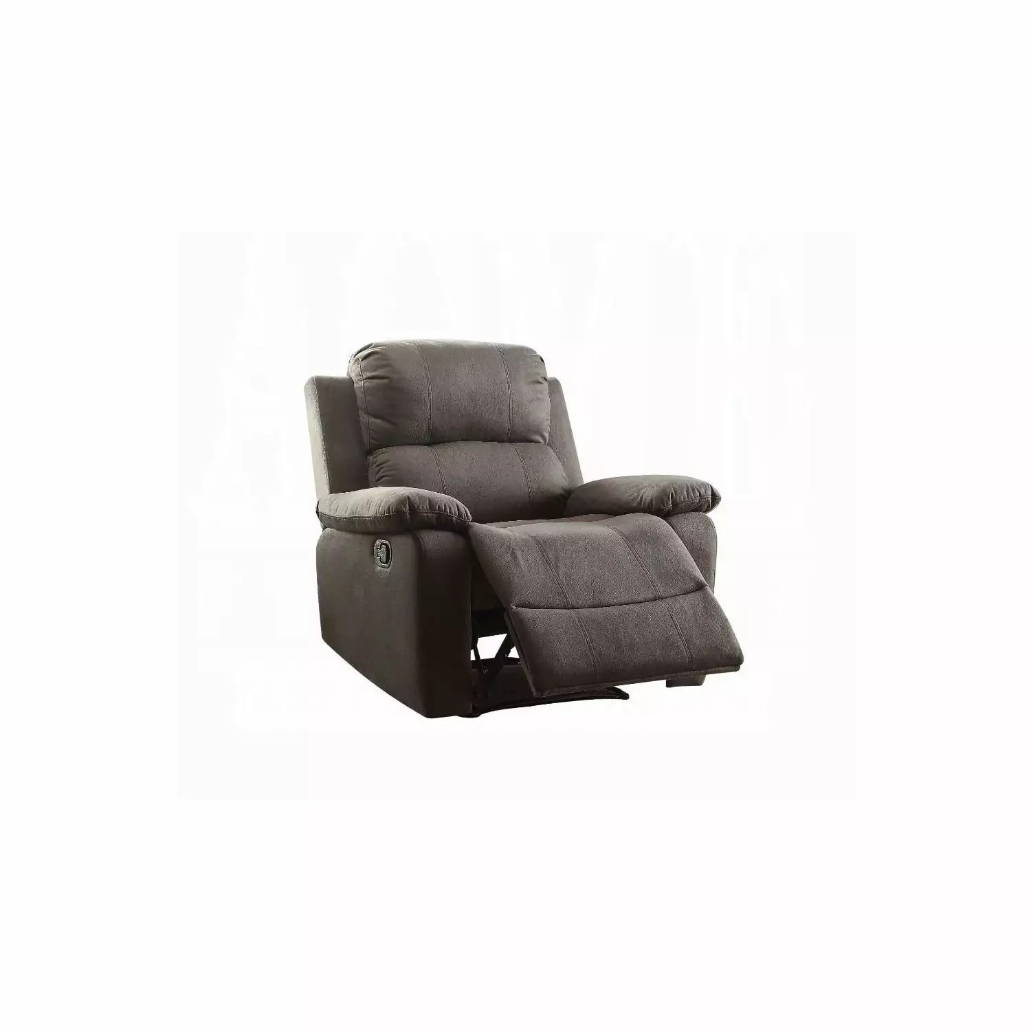 HomeStock Hollywood Regency Recliner Charcoal Polished Microfiber