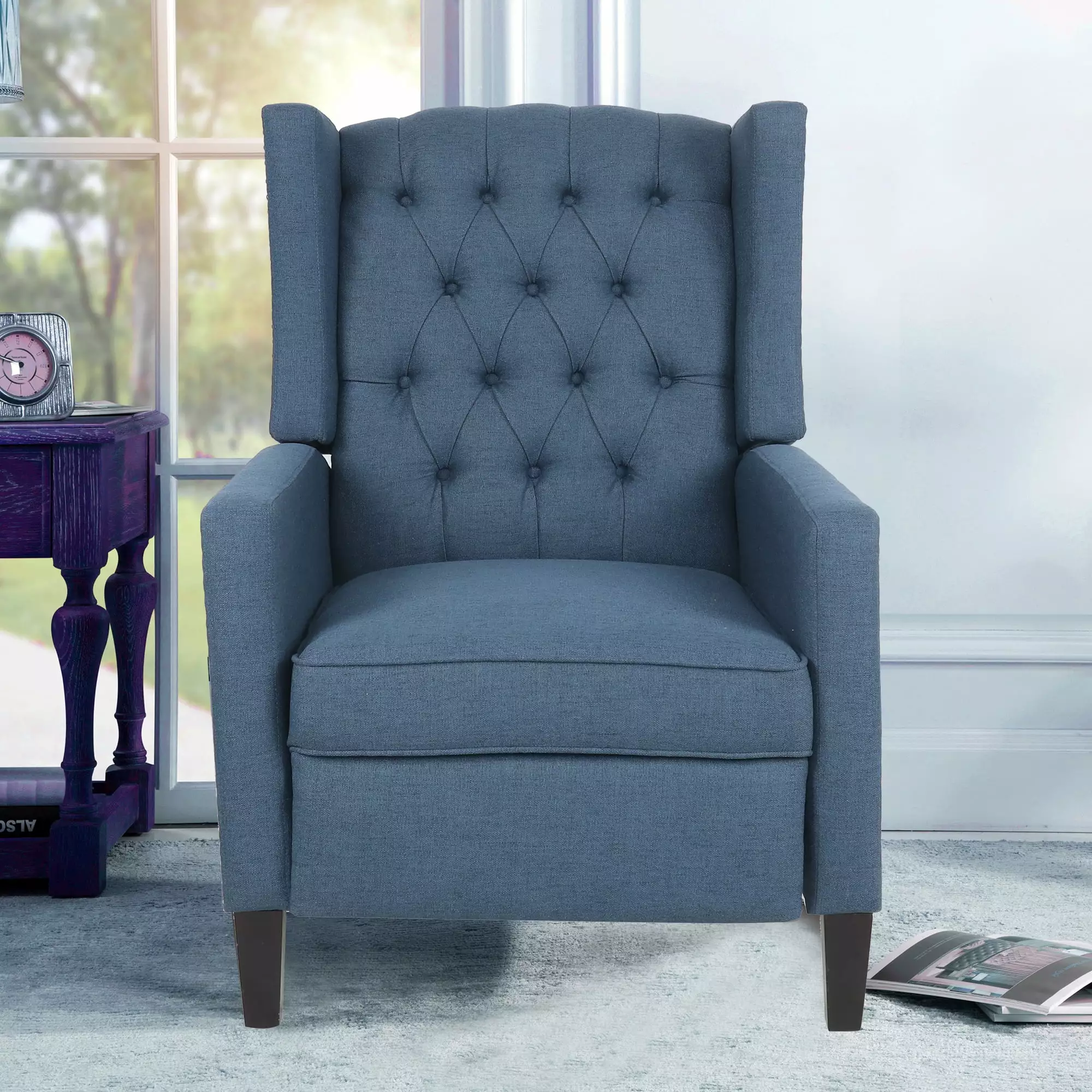Chairone House Arm Pushing Recliner Chair Comfortable Manual Recliner Living Room Miekor