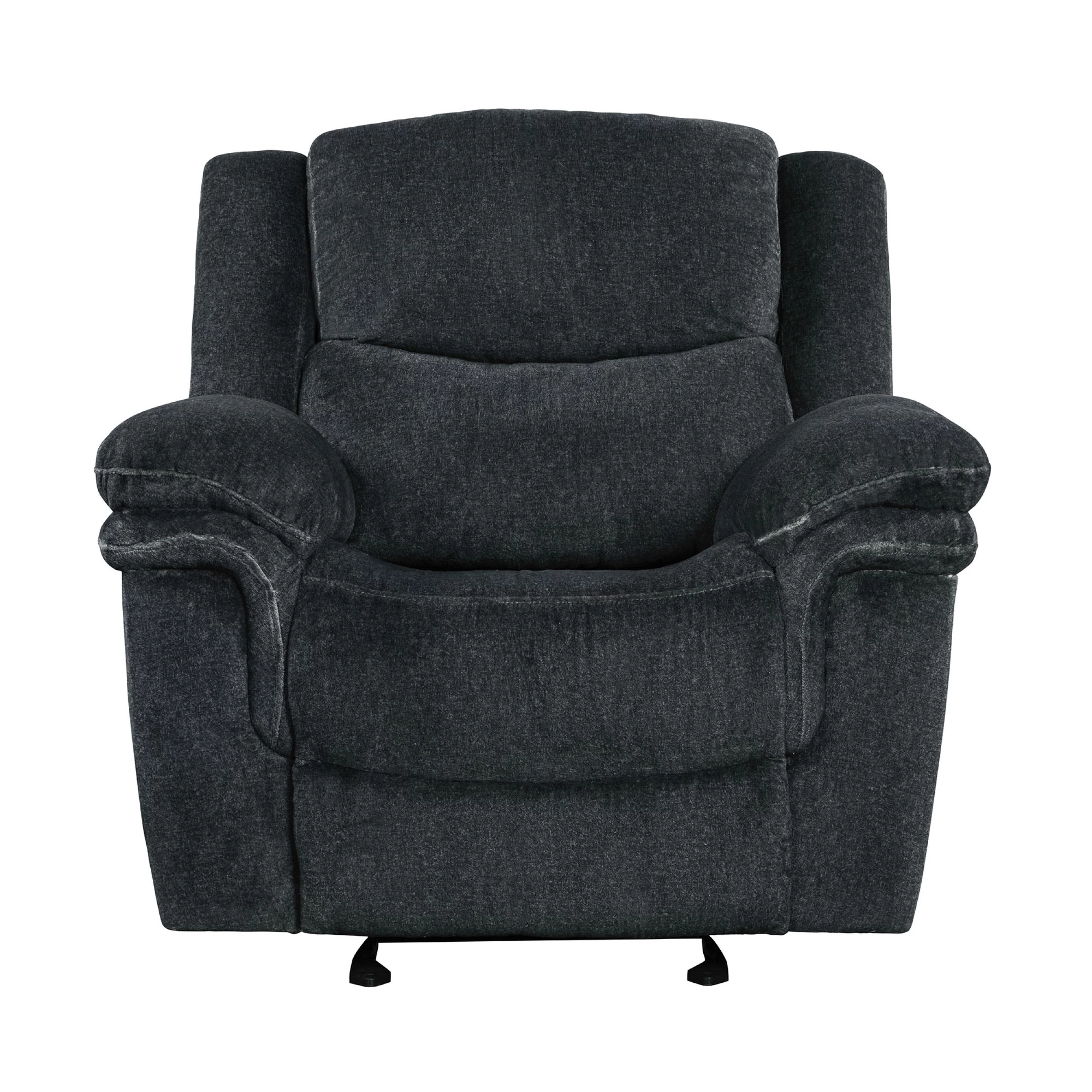 Home Theater Seating Manual Reclining Sofa Dark Blue Living Room and Bedroom Miekor