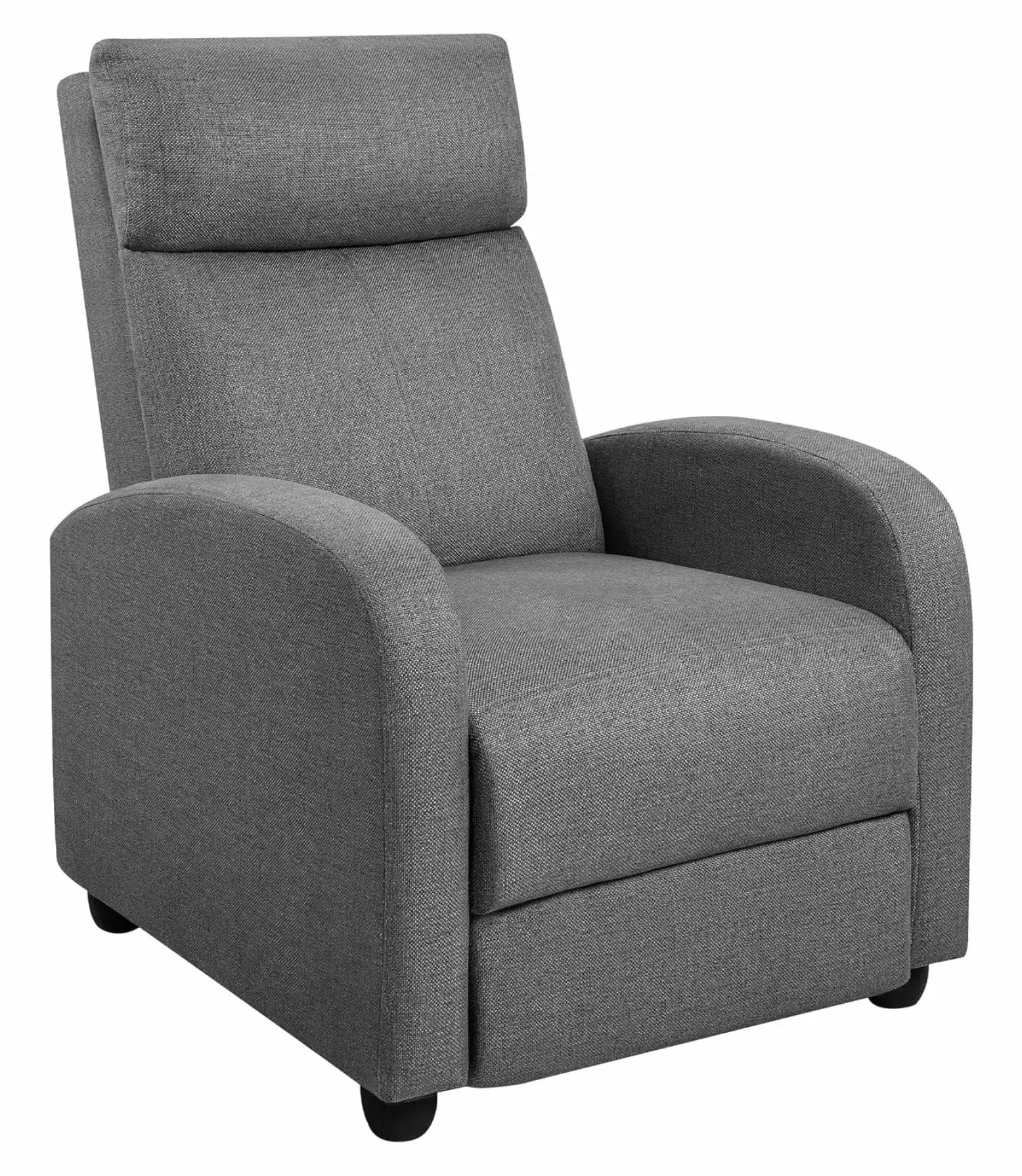ZHAOTONG Adjustable Modern Recliner Chair - Dark Gray Thickened Sponge Seat Living Room