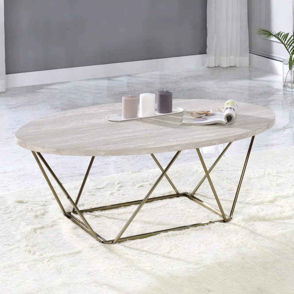 Rowan Faux Marble Top Coffee Table Gray Wood Modern Living Room Furniture steve silver furniture
