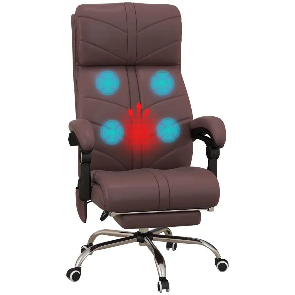 Executive Massage Office Chair 4 Vibration Computer Desk Chair aosom business