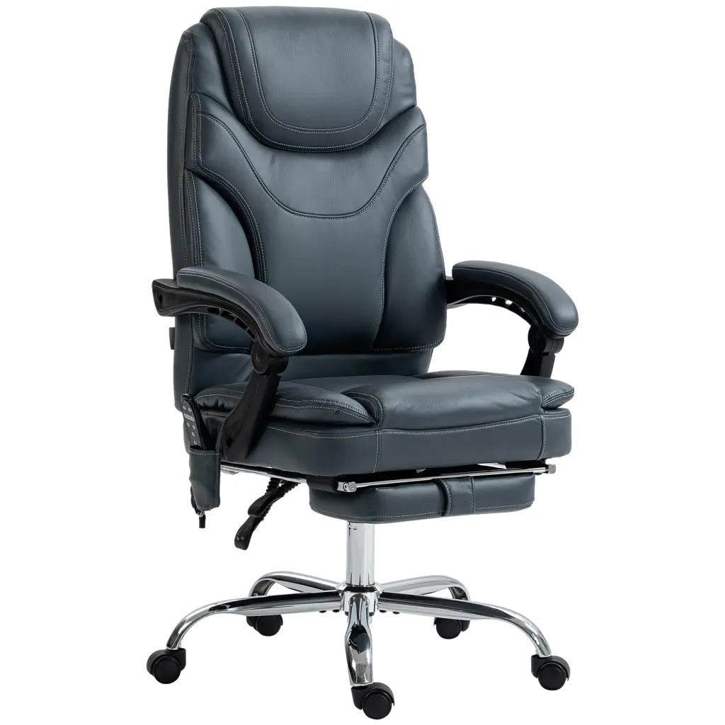 Vinsetto PU Leather Massage Office Chair 6 Vibration Points Heat Function Ergonomic aosom business