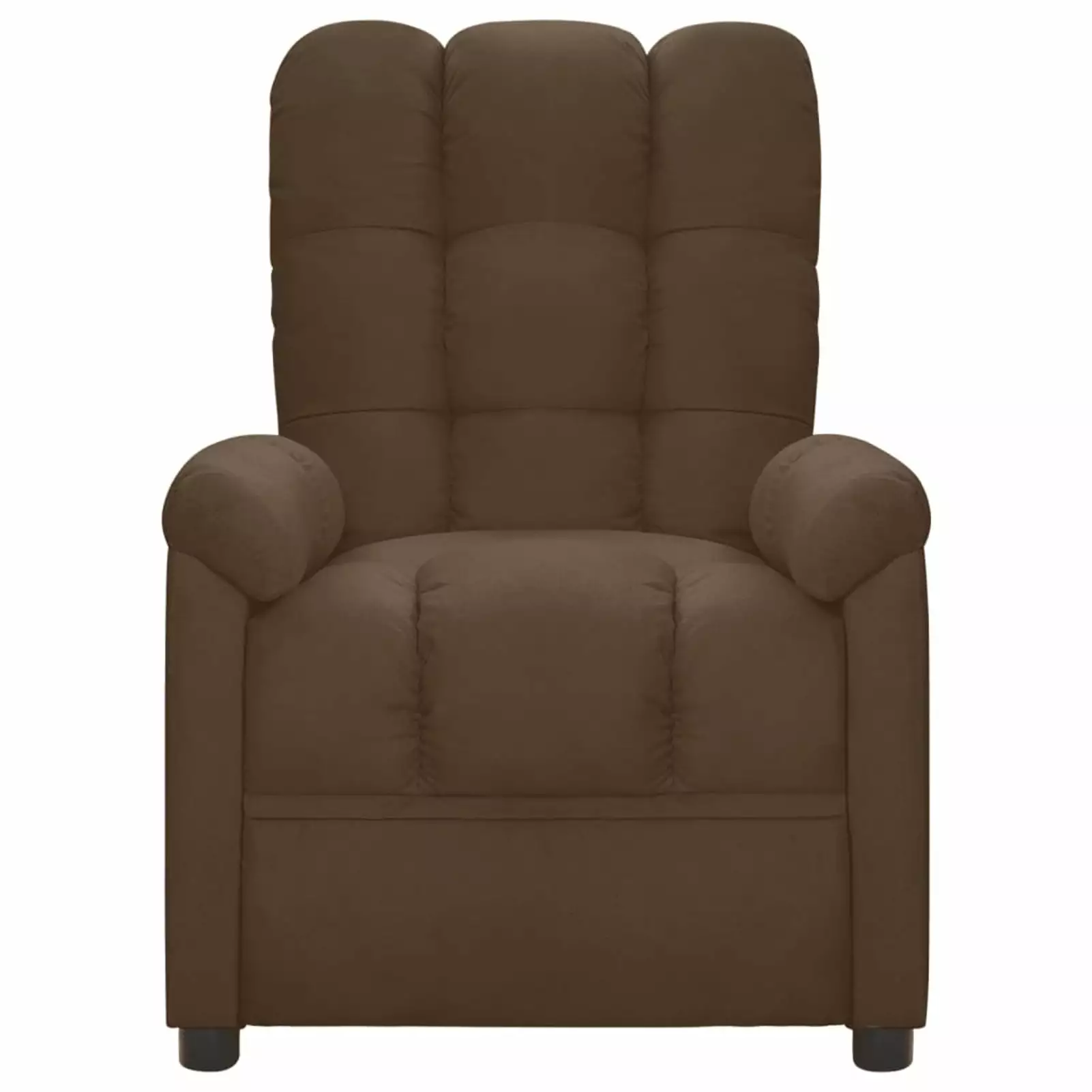 Suzicca Brown Fabric Massage Recliner Chair Living Room Comfortable Sofa Recliner ammoon