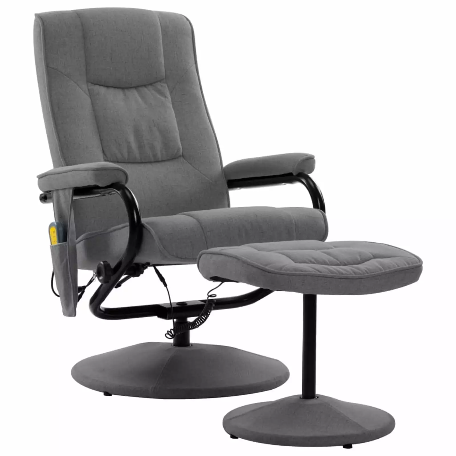 Suzicca Massage Recliner Footrest Gray Fabric ammoon