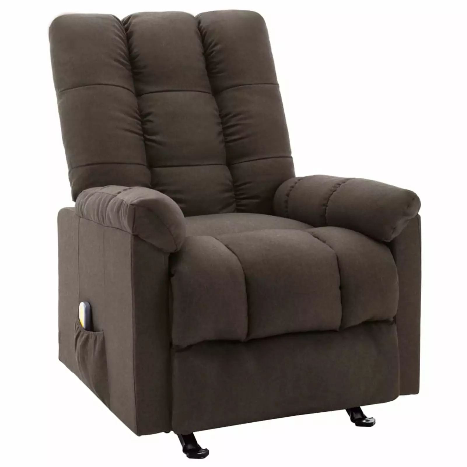 Anself Massage Reclining Chair 360 Degree Rotation and Adjustable Footrest Dark Brown
