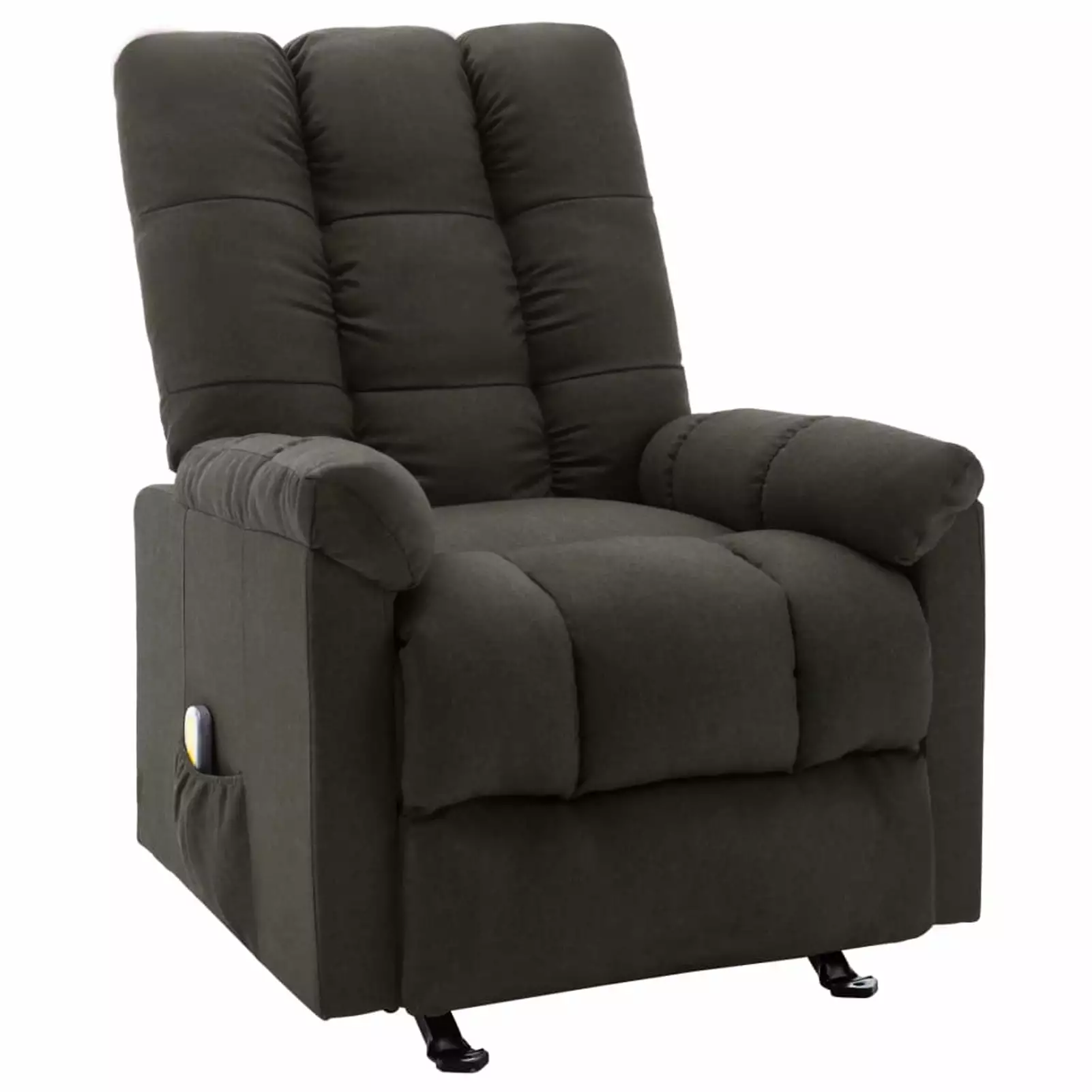 Anself Massage Reclining Chair 360 Degree Rotation and Adjustable Footrest Taupe