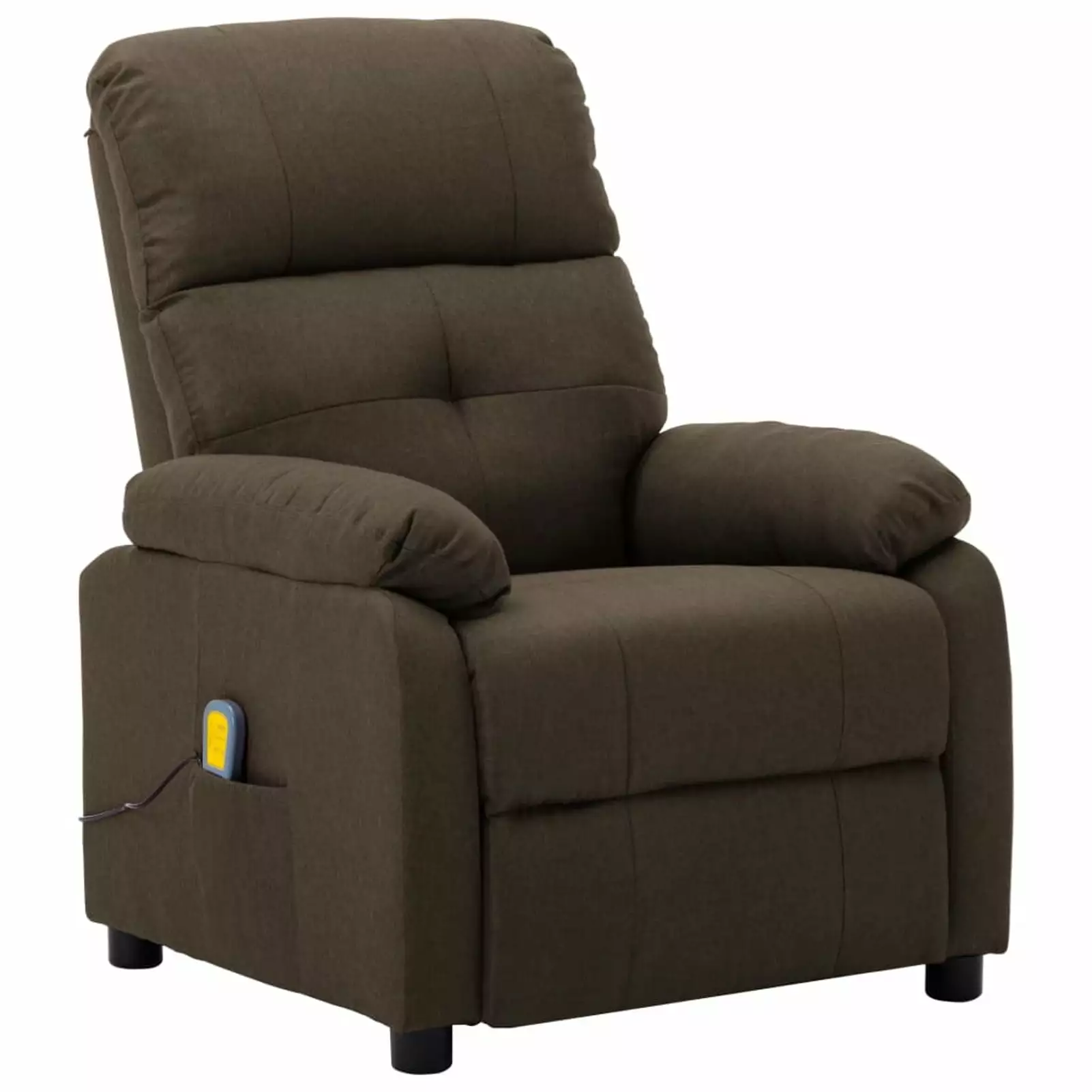 Dcenta Massage Recliner Extended Footrest and Backrest Brown Chair Elderly