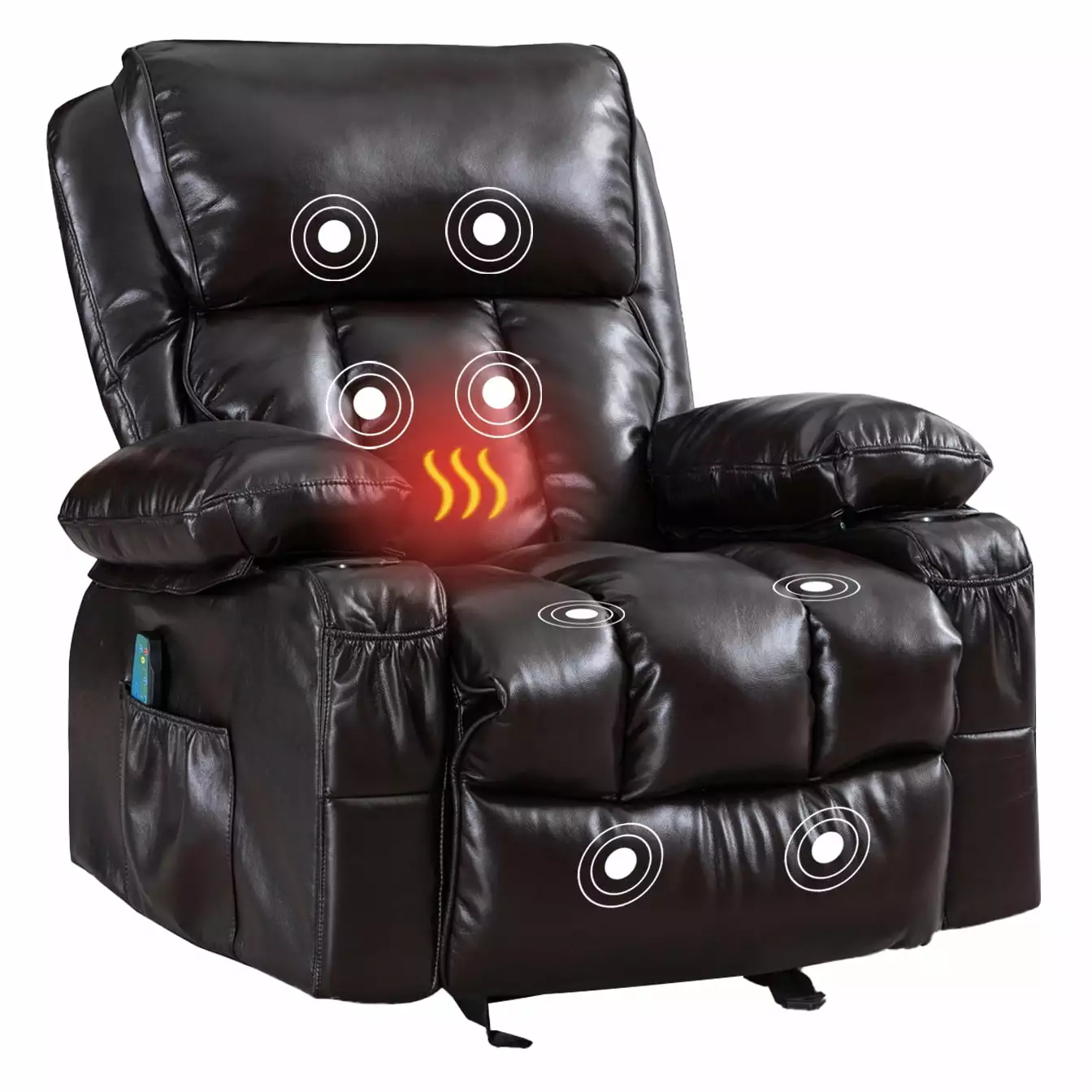DeeHome Recliner Chair Heating Massage and Rocking Function