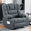 Domiluxe Recliner Chair Heat and Massage - Oversized Electric Chair Recliner Side Pocket and Cup Holders